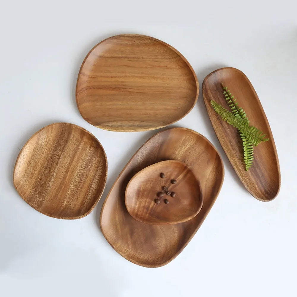 Whole Wood Irregular Tableware Set
