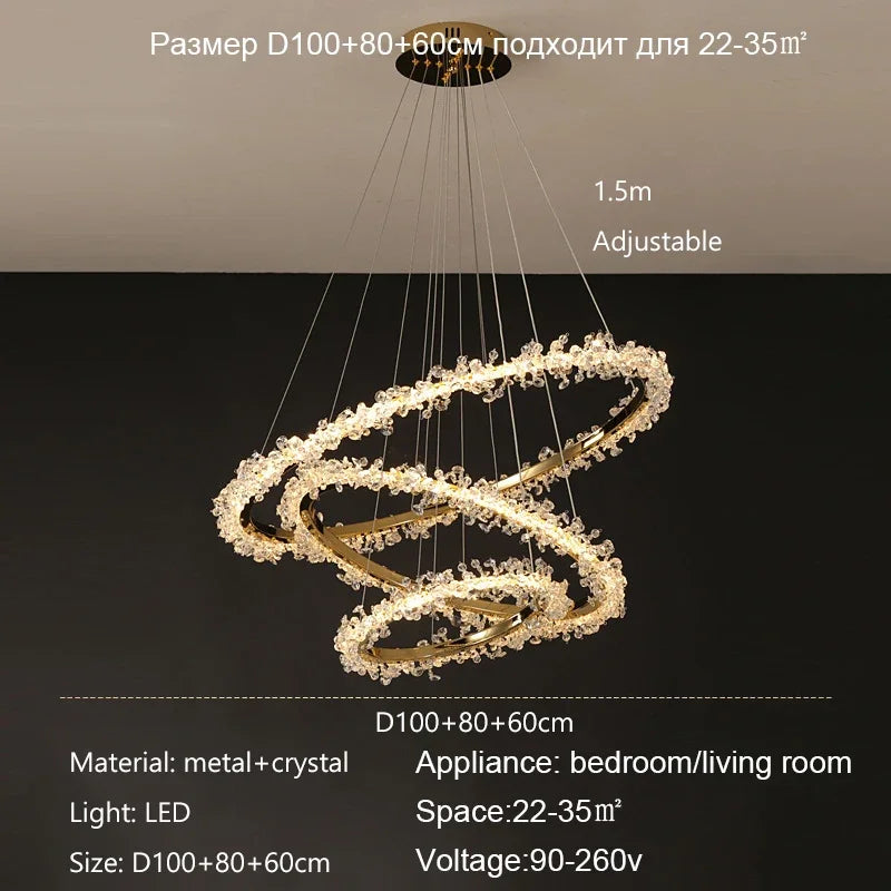 Crystal LED Dimmable Chandelier