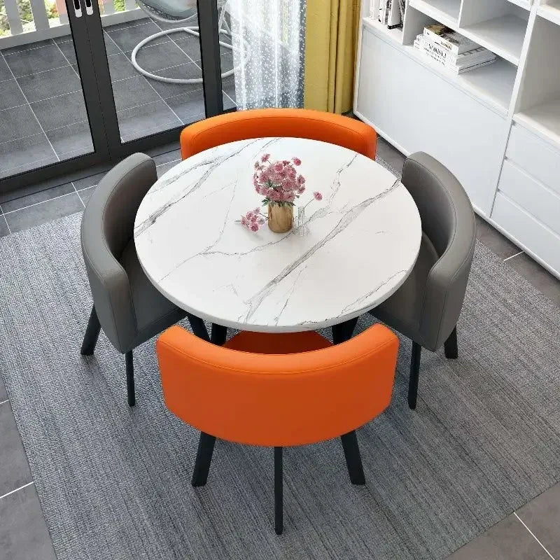 Simple Round Table and Chair Set