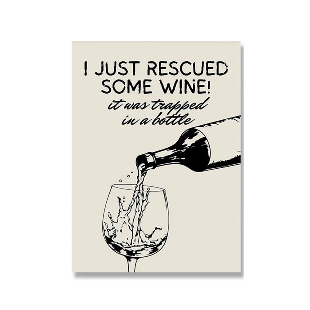 Wine & Cheese Noodles Modern Wall Art