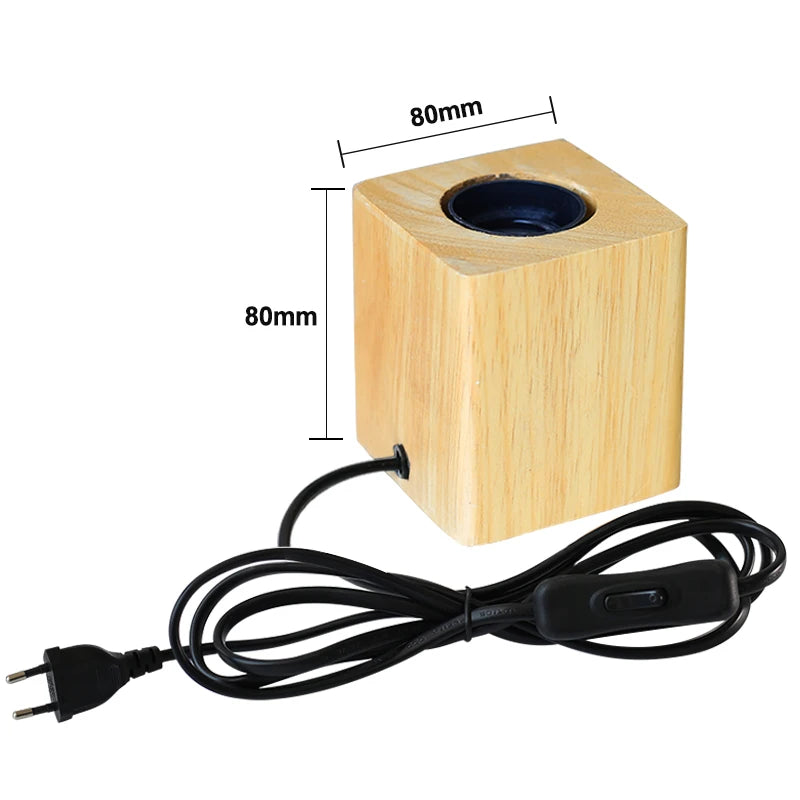 Retro Wood Table Lamp