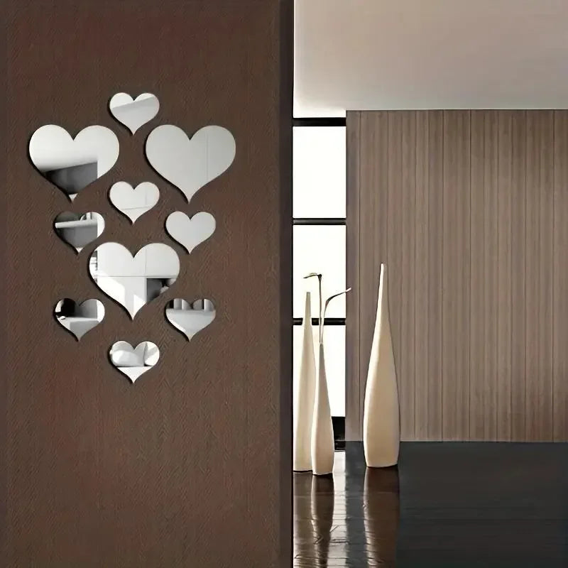 1Set Acrylic LOVE Decorative Mirrors Wall Sticker