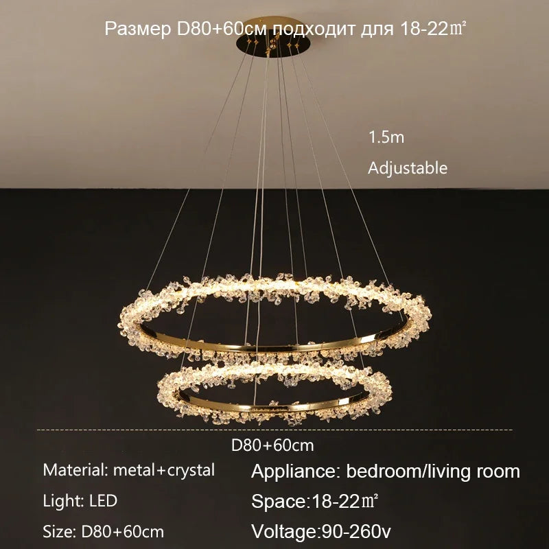 Crystal LED Dimmable Chandelier