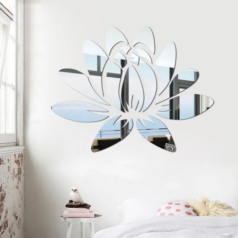 Mirrors Lotus Aesthetic DIY Wall Stickers