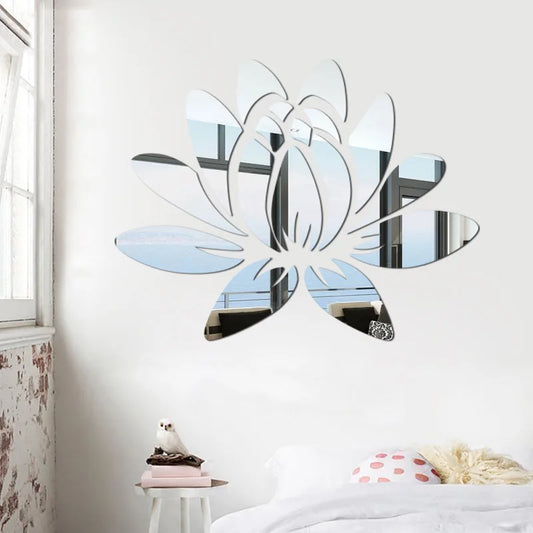 Mirrors Lotus Aesthetic DIY Wall Stickers