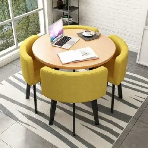 Simple Round Table and Chair Set
