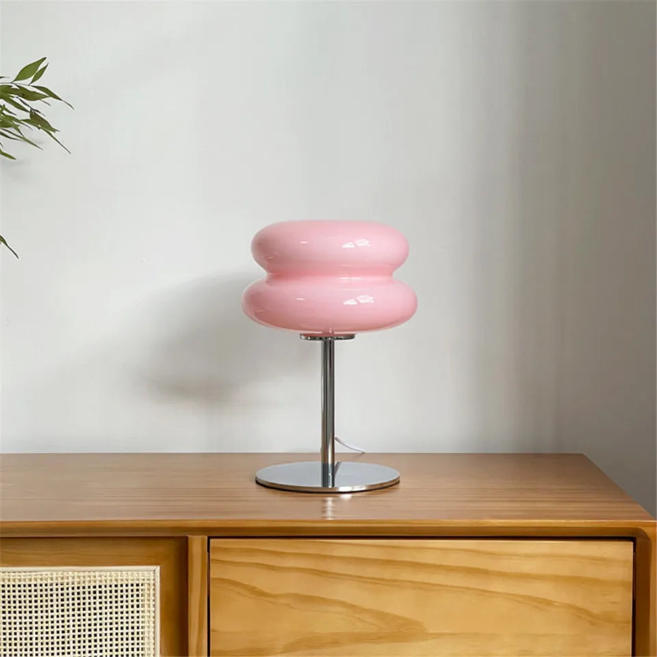 Italian Egg Tart Designer Glass Table Lamp