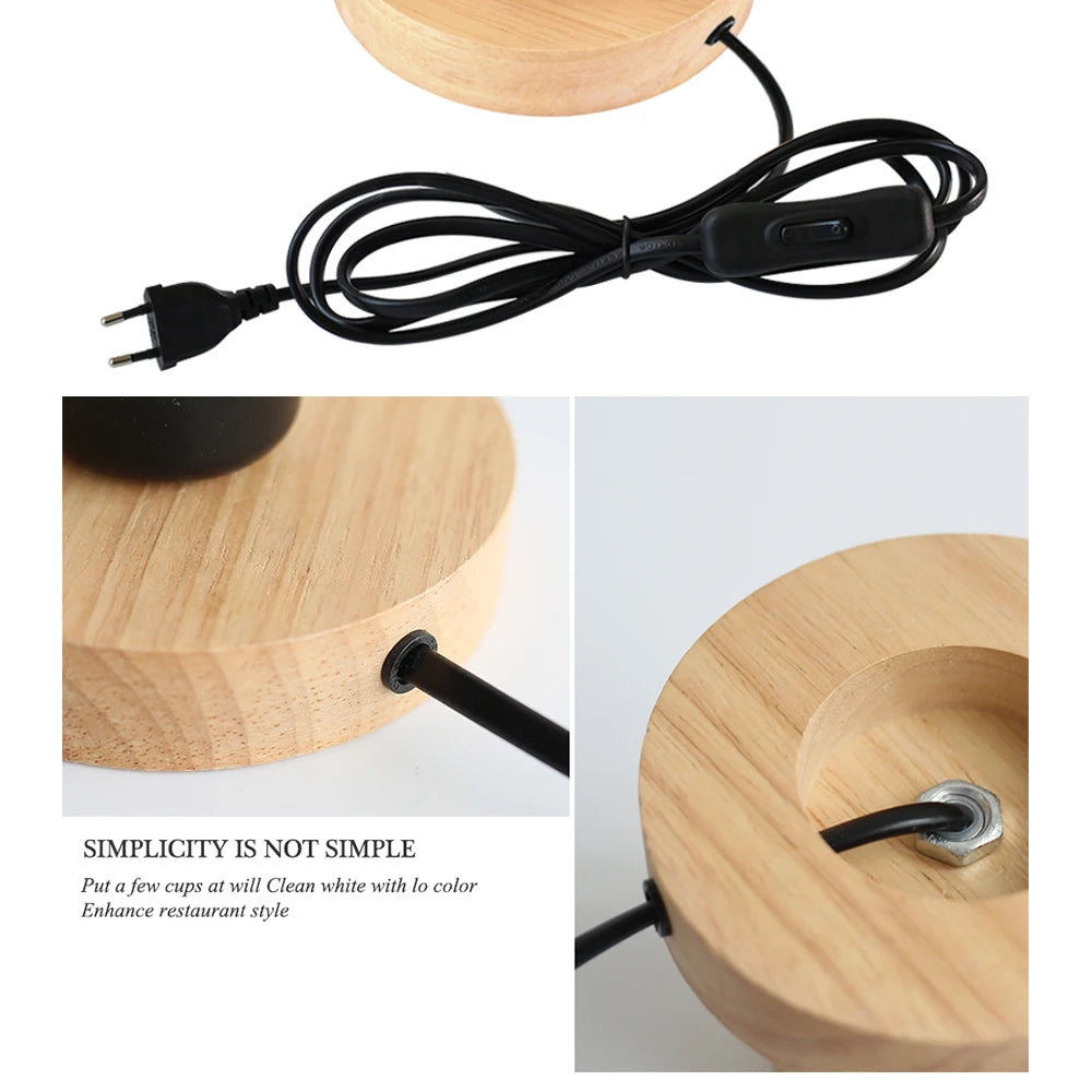 Retro Wood Table Lamp