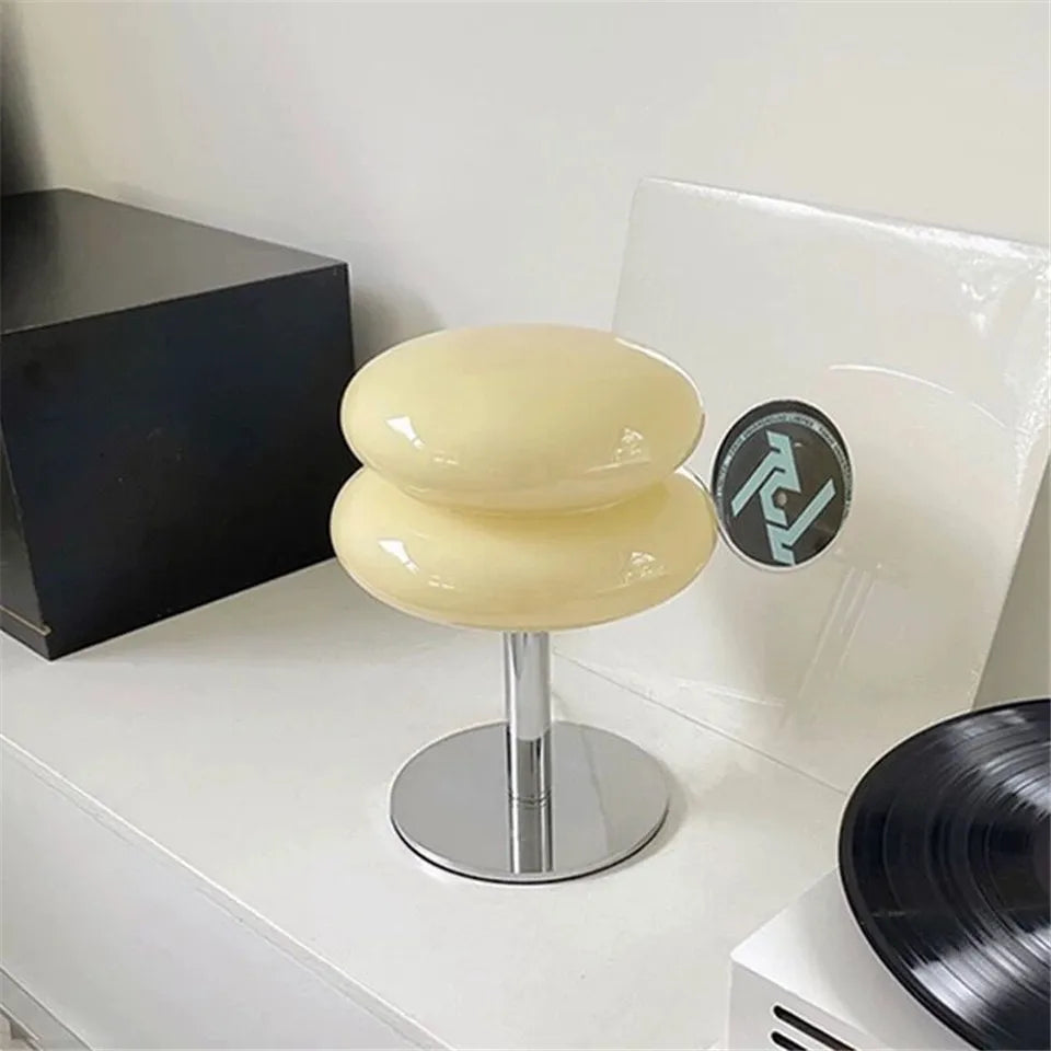 Italian Egg Tart Designer Glass Table Lamp