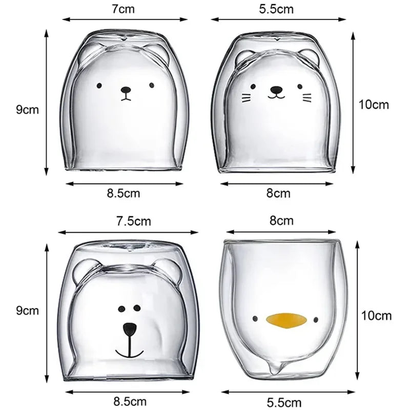 Double Layer Animal Style Glass
