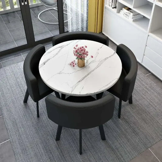 Simple Round Table and Chair Set