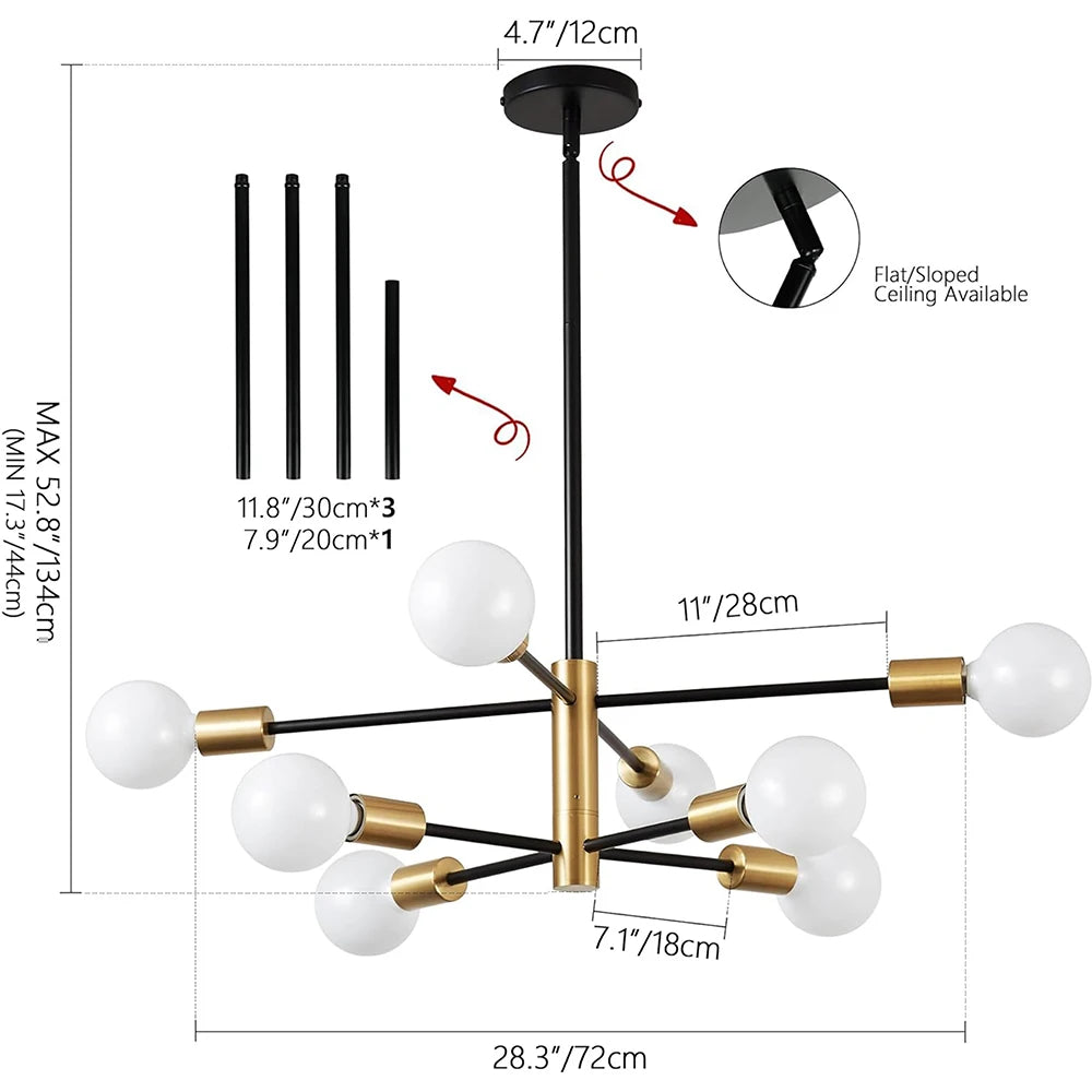 Modern LED Edison Bulbs Chandelier